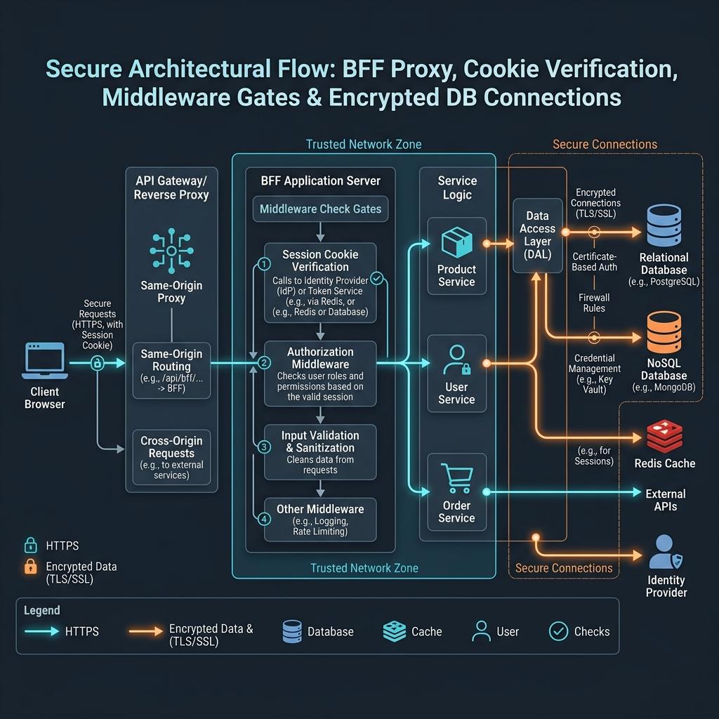 BFF session proxy architectural flow