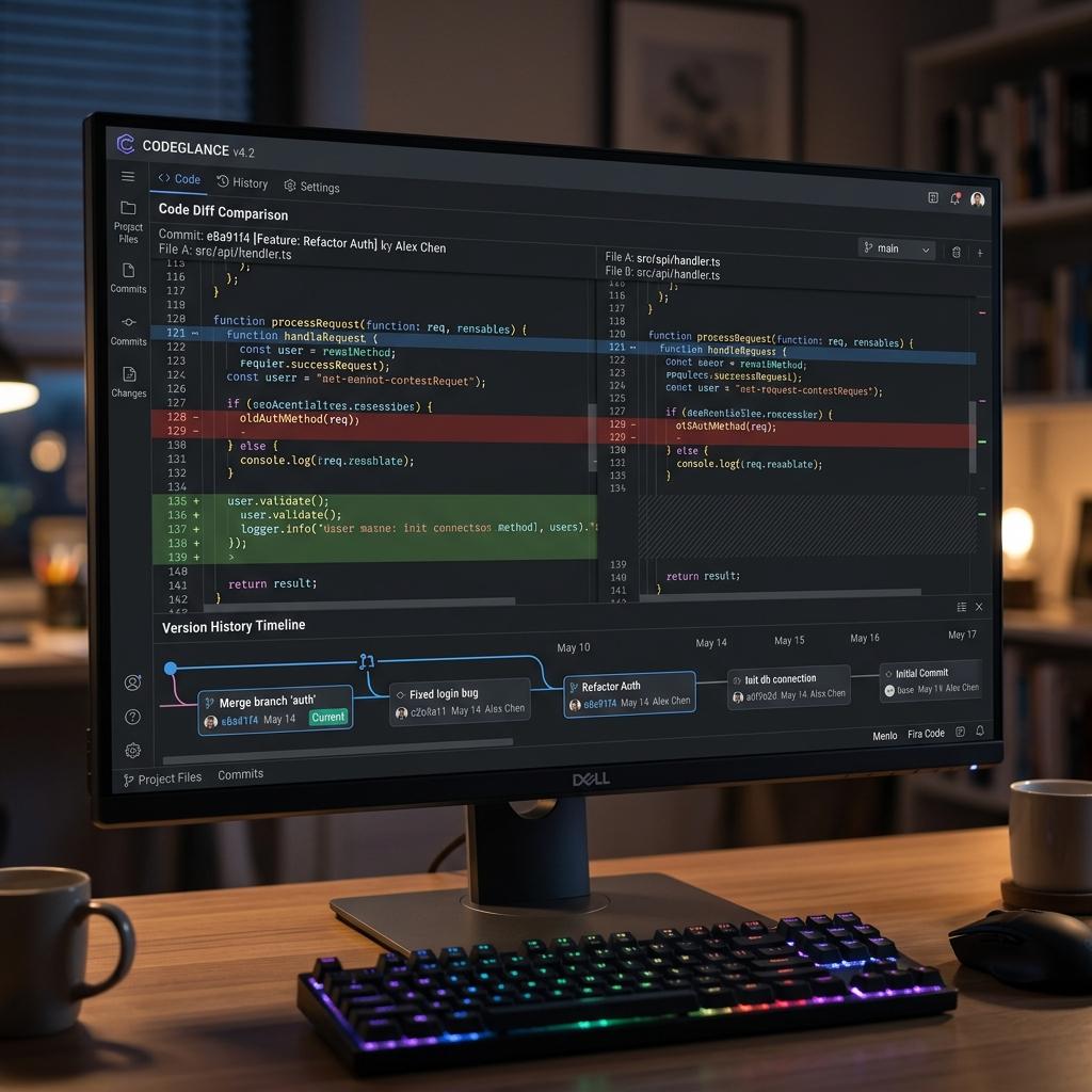 Version snapshot diff engine